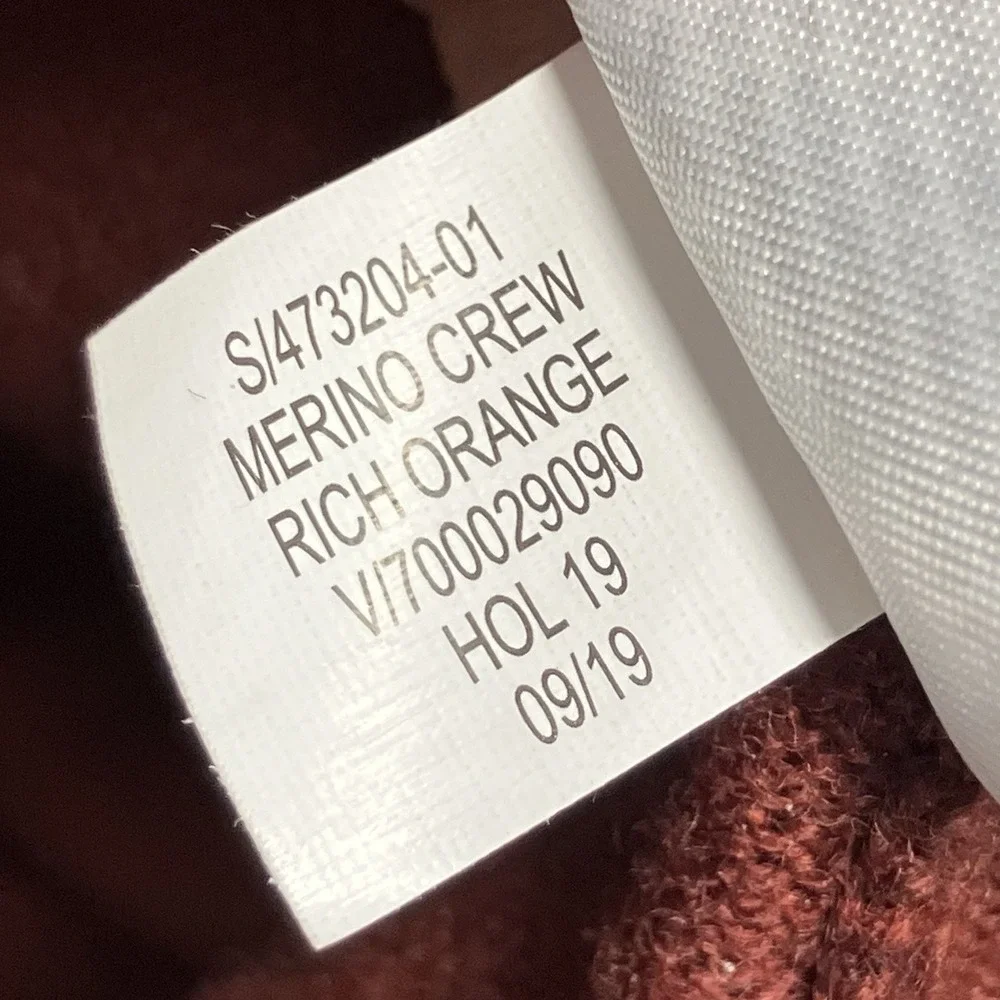 Banana‎ Republic Italian Merino Wool Sweater Mens Medium Rust Orange Crewneck